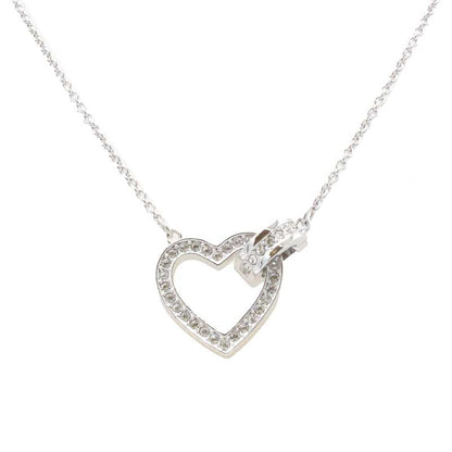 Swarovski Rhodium Plated Lovely Crystal Heart Necklace 5411122
