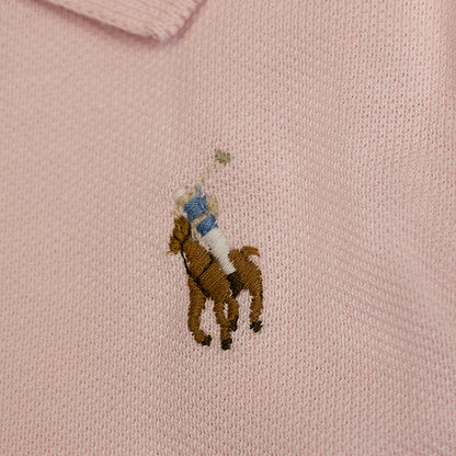 Ralph Lauren Polo Cotton Mesh Sleeveless Polo Shirt Pink