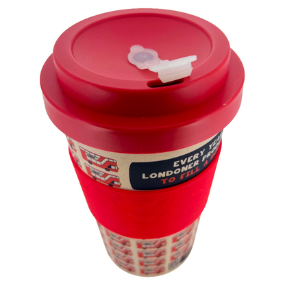 Milly Green Eco London Buses Travel Mug 400ml