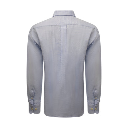 Fynch-Hatton Textile Men's Long Sleeve Shirt Crystal Blue 