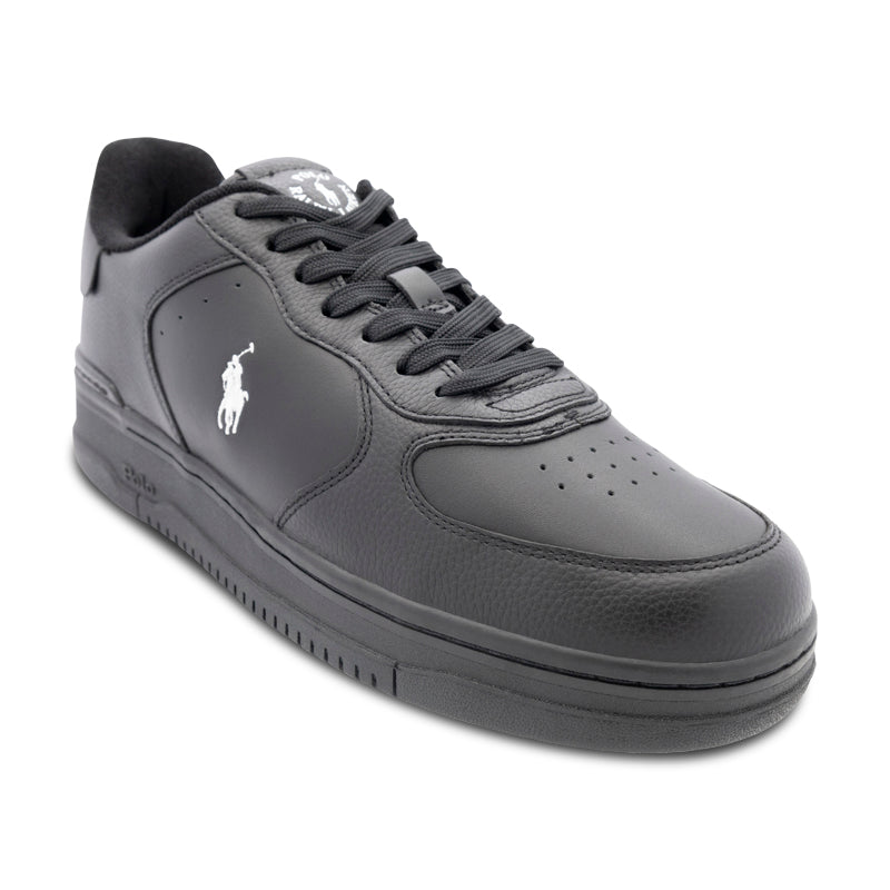 Ralph Lauren Polo Leather Trainers | Black