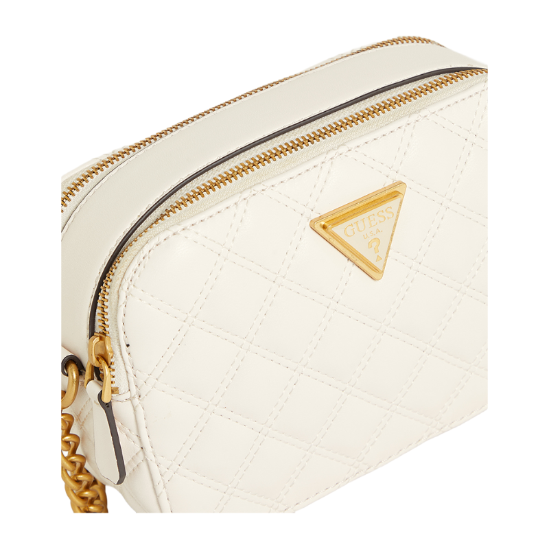 Guess Giully Quilted Crossover Shoulder Bag Ivory Cream QA874814