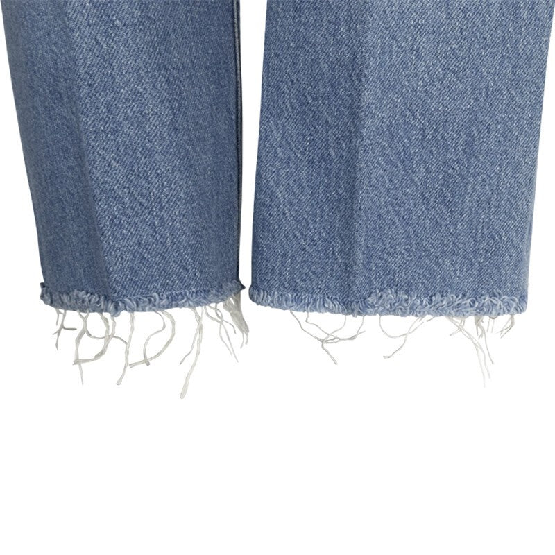 Ralph Lauren Polo High-Rise Relaxed Straight Crop Jeans Blue Women's