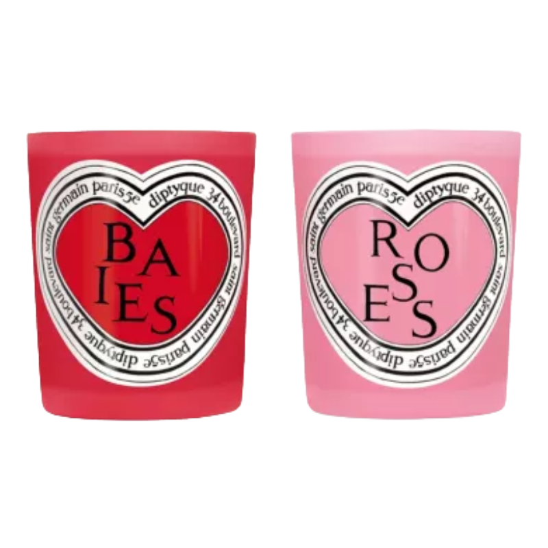 Diptyque Baies & Roses Scented Candle Duo Set 2x190g (Blemished Box)