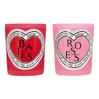 Diptyque Baies & Roses Scented Candle Duo Set 2x190g (Blemished Box)