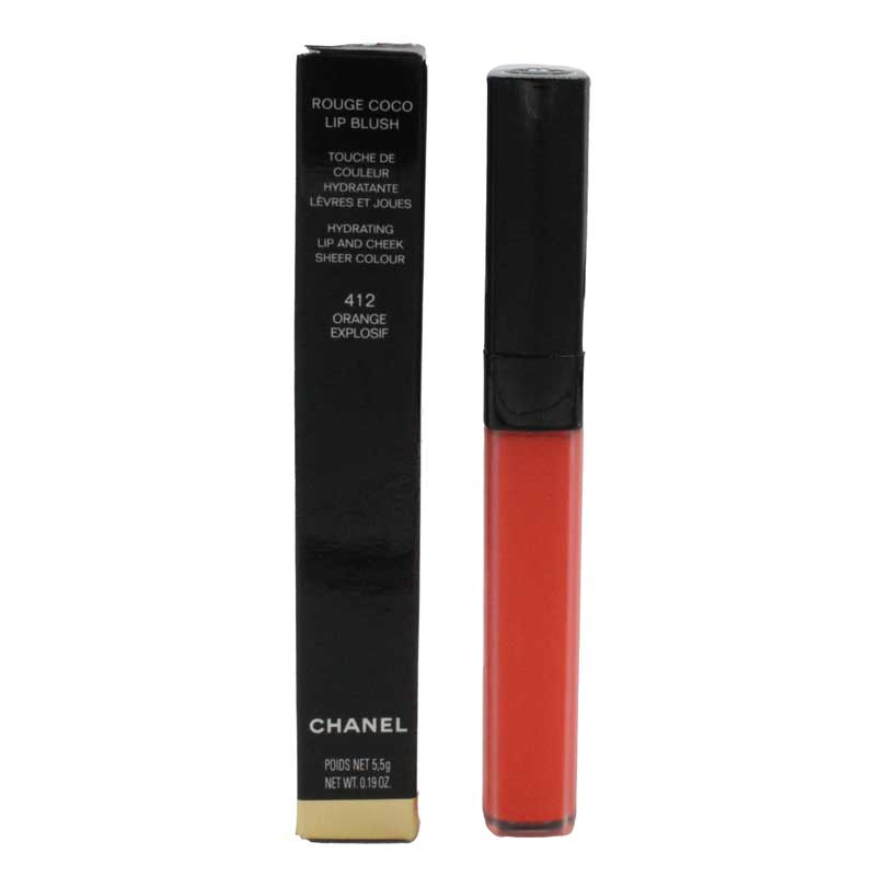 Chanel Rouge Coco Coral Lip & Cheek Blush 412 Orange Explosif