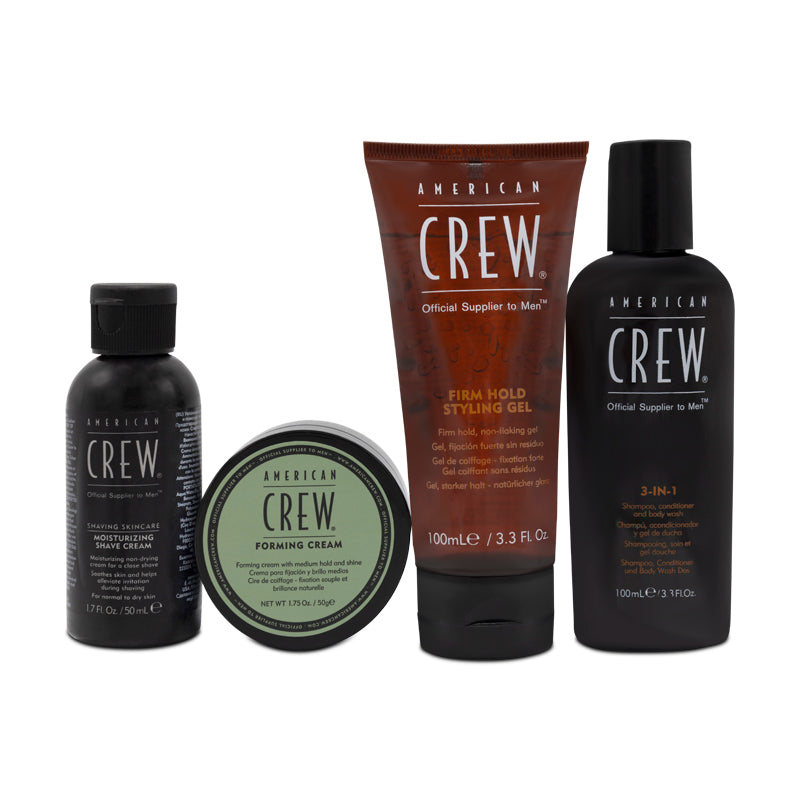 American Crew Shampoo Shaving Cream Face Cream Hair Gel Set