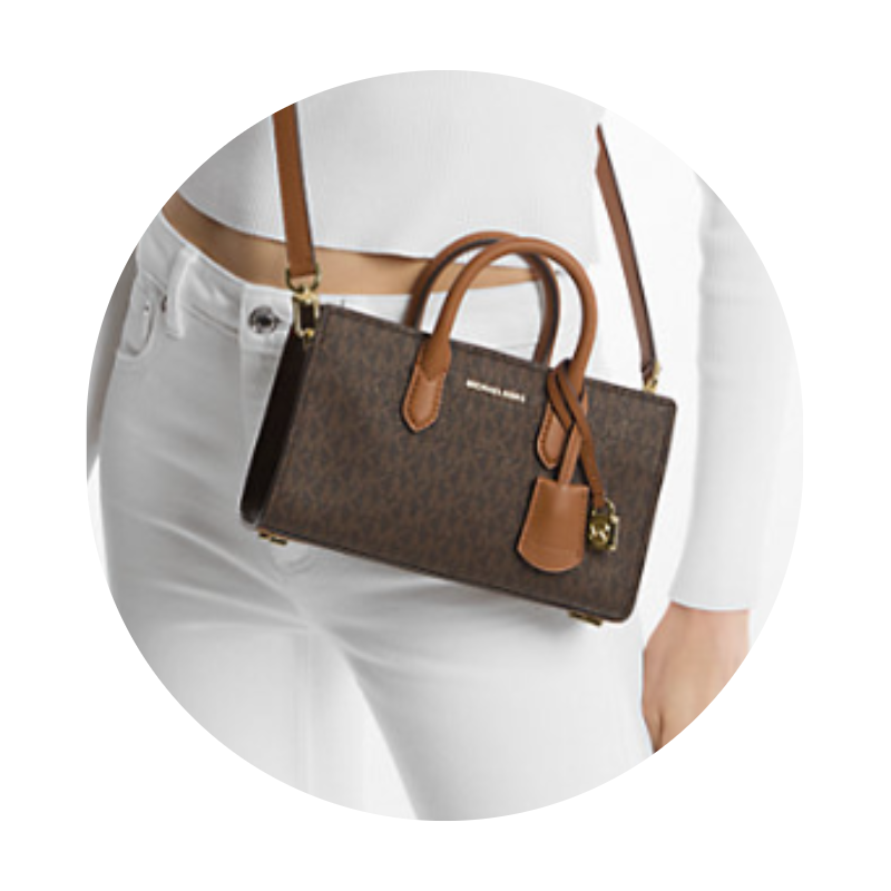 Michael Kors Scarlett Small Leather Crossbody Handbag Bag Brown/Acorn