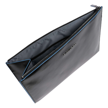 Piquadro Black Tablet Bag Cow Leather 13 inch