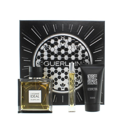 Guerlain L'Homme Ideal 100ml & 10ml Eau De Toilette 75ml Shower Gel Gift Set