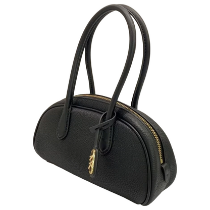 Michael Kors Lulu Small Pebbled Leather Satchel Black