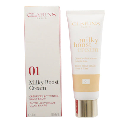 Clarins Milky Boost Cream Tinted Glow & Care 01 45ml (Blemished Box)