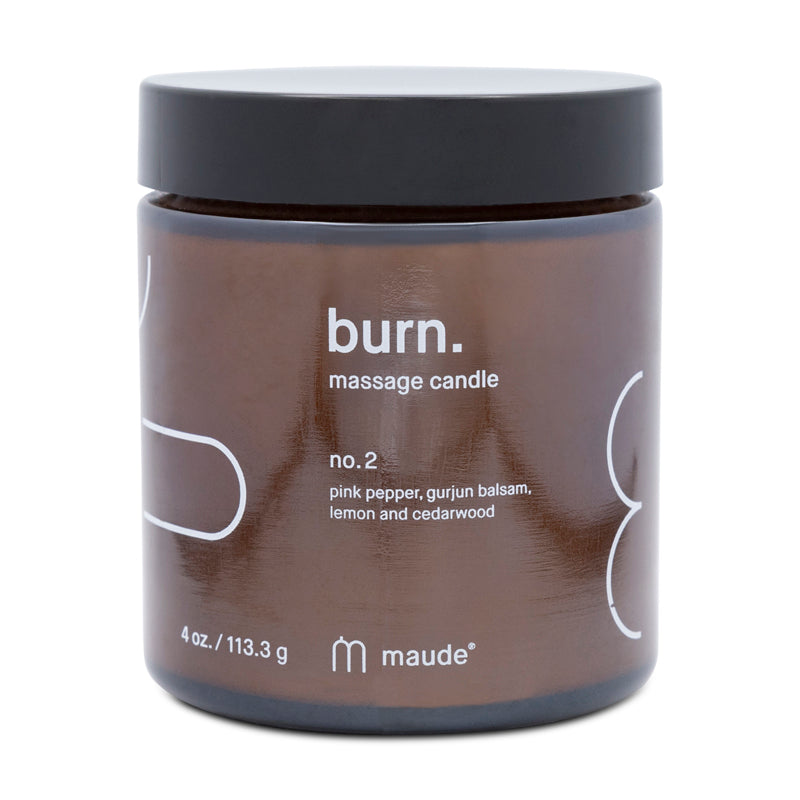 Maude Massage Candle No 2 Pink Pepper Gurjan Balsam, Lemon and Cedarwood