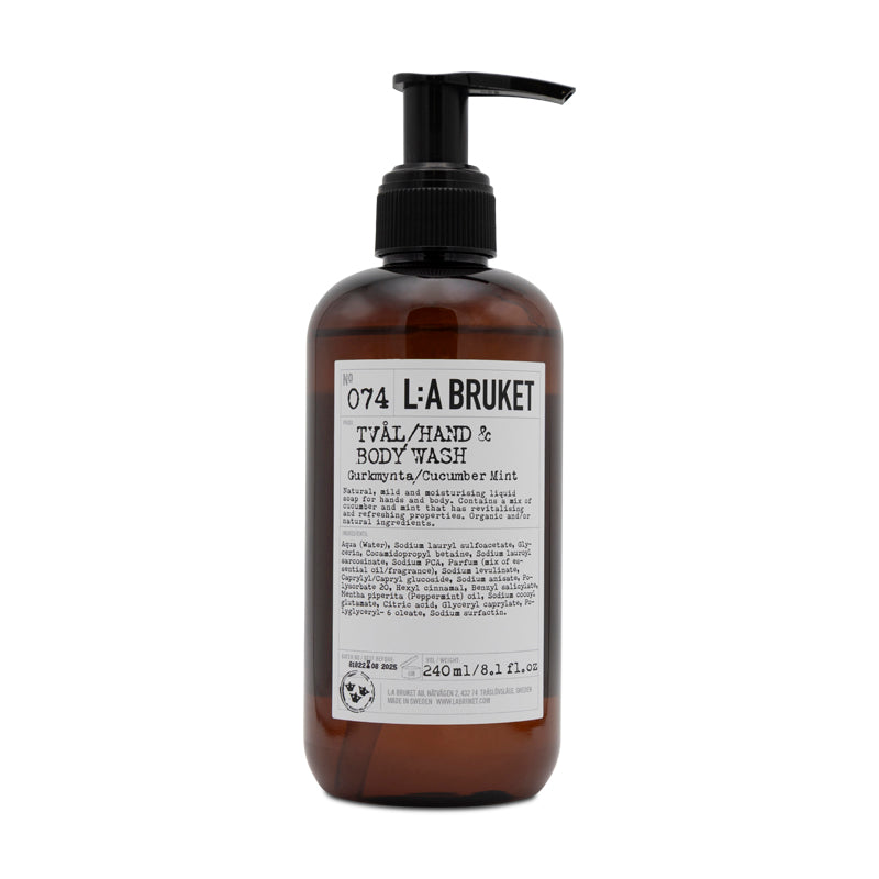 L:A Bruket No 74 Cucumber Mint Hand & Body Wash 240ml