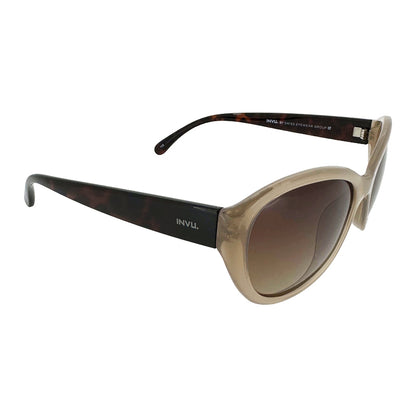 Invu Beige/Demi Gradient Brown Unisex Sunglasses B2509C
