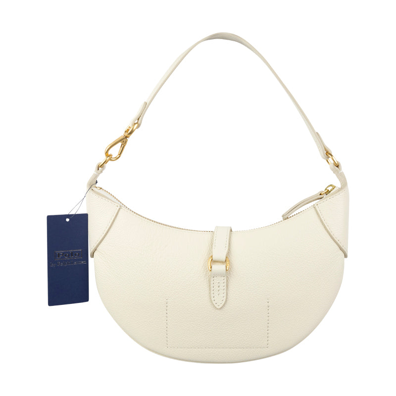 Ralph Lauren Polo ID Leather Mini Shoulder Bag Ivory