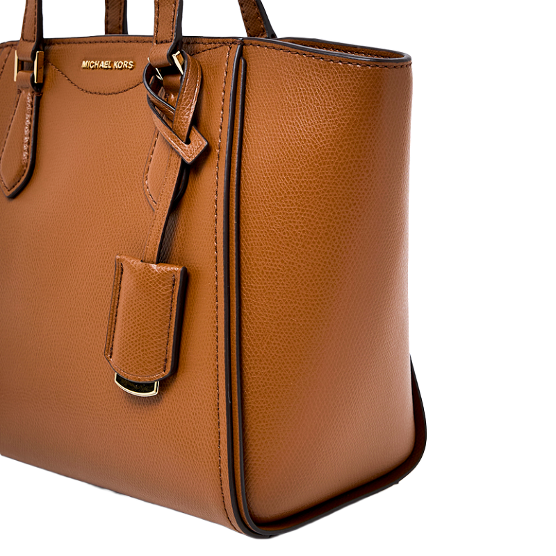 Michael Kors Taryn Leather Small Crossbody Tote Bag Brown