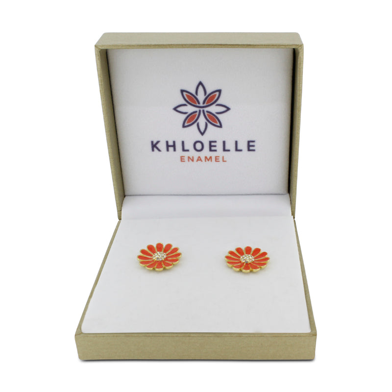 Khloelle Gold and Orange Earrings LC0070861