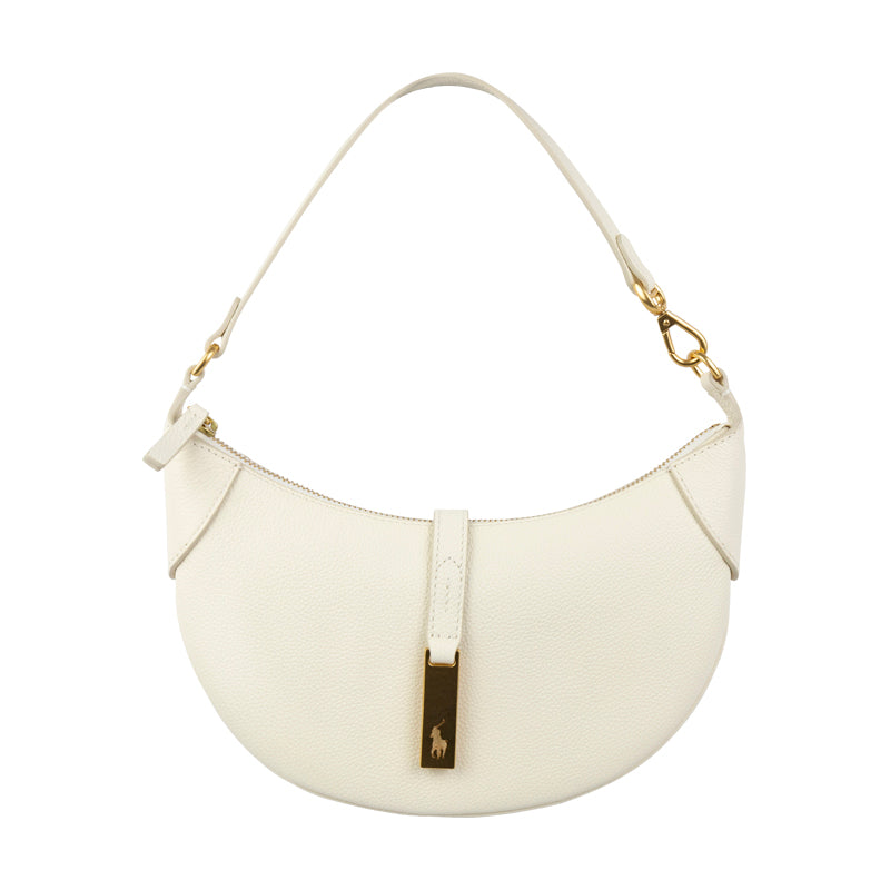 Ralph Lauren Polo ID Leather Mini Shoulder Bag Ivory