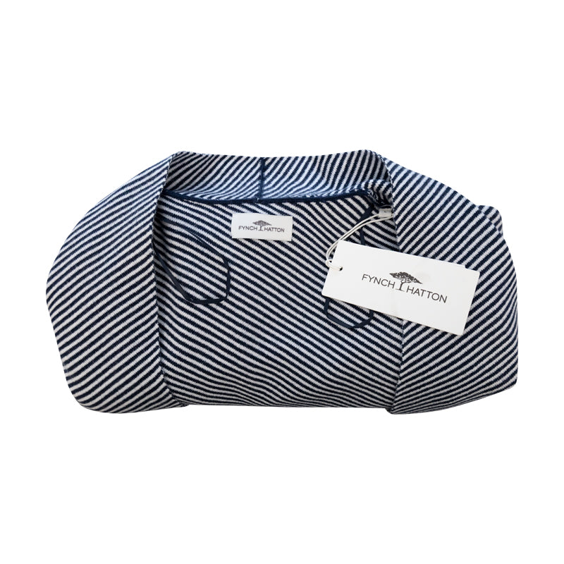 Fynch-Hatton Textilien Womens Knitted Jacket Navy Striped
