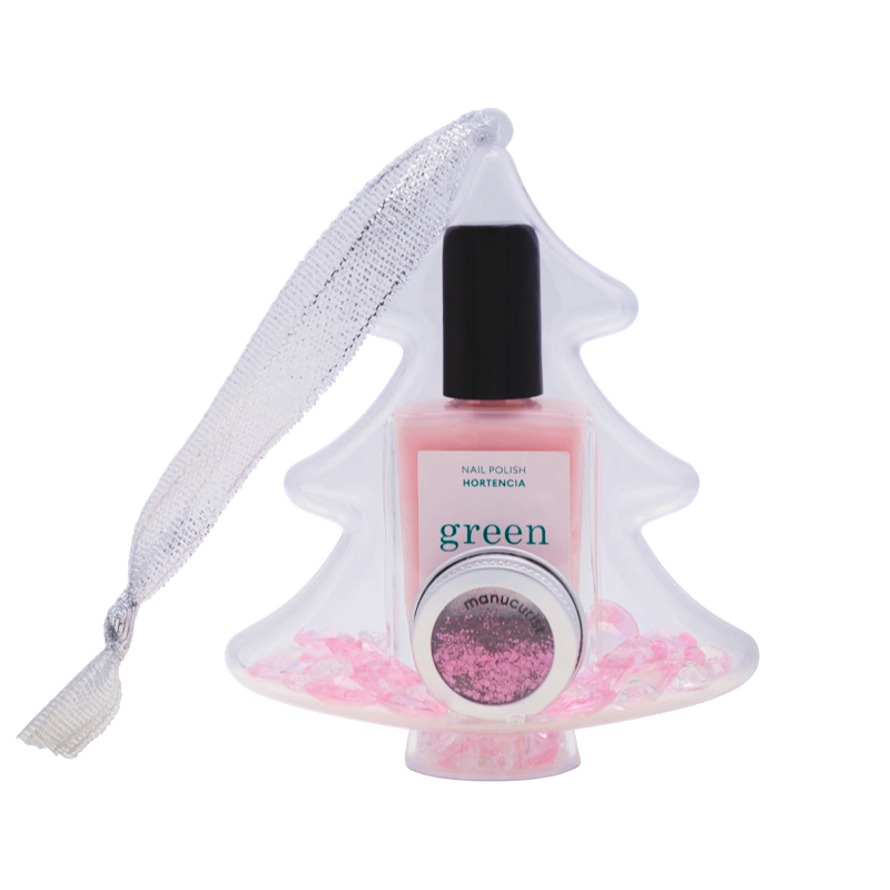 Manucurist Green Hortencia Ready To Party Nail Polish Stocking Filler Christmas Tree Bauble