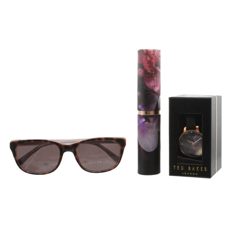 Ted Baker Floral Ladies Leather Watch, Sunglasses & Pen Gift Set