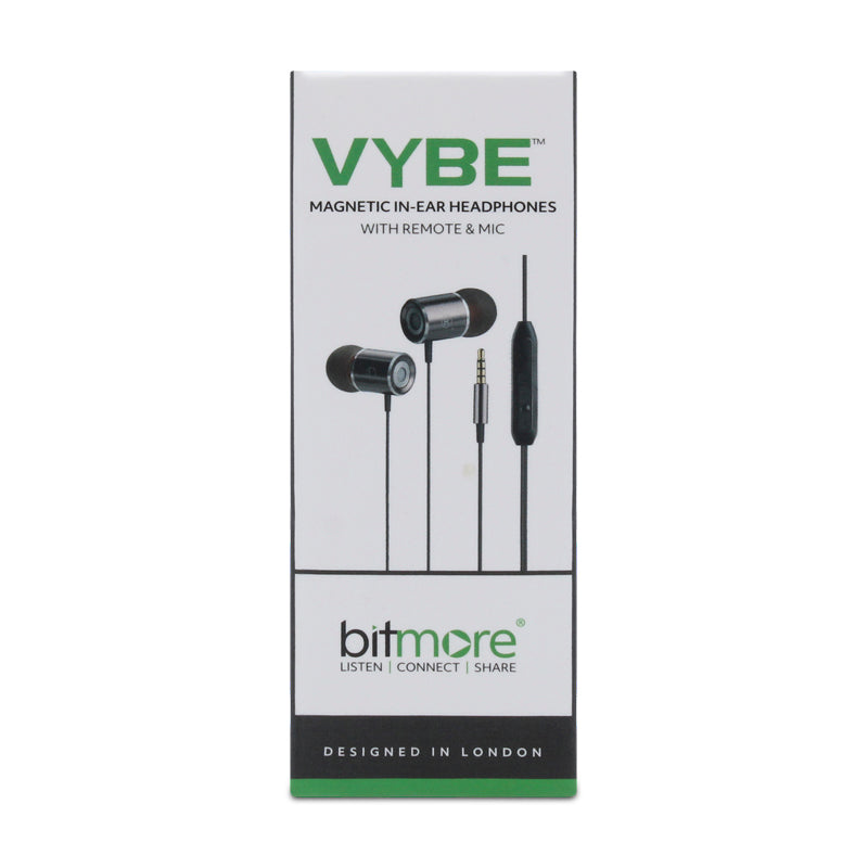 Bitmore Vybe Magnetic in-Ear Headphones with Remote & Mic