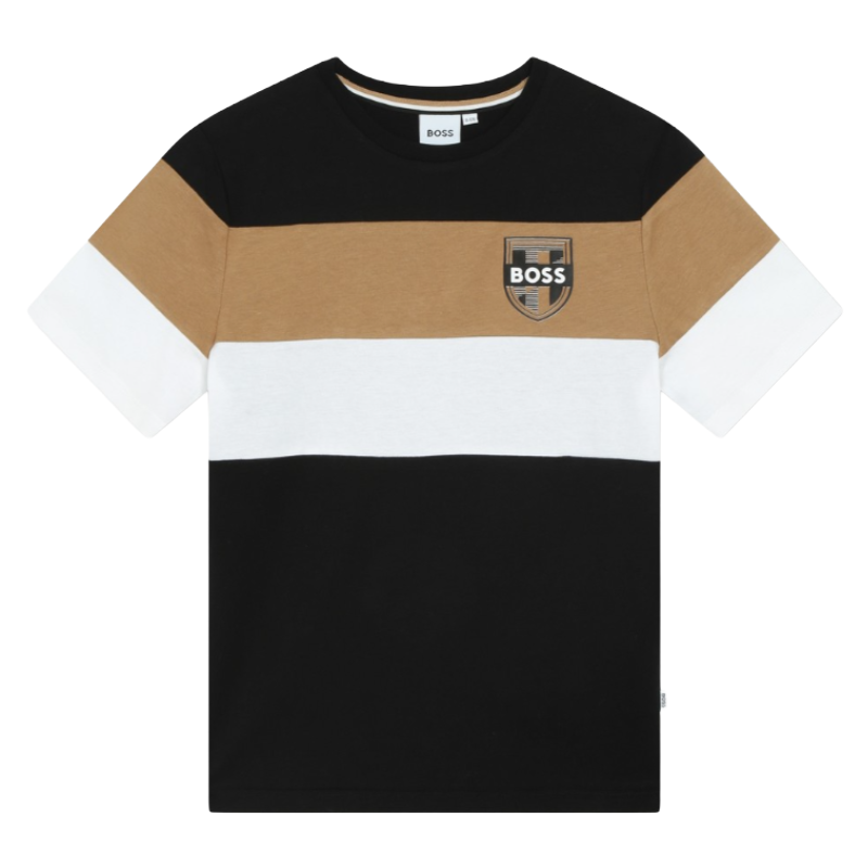 BOSS Boys Stripe Cotton T-Shirt | 100% Cotton