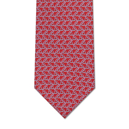 Salvatore Ferragamo Silk Clip Print Tie Red