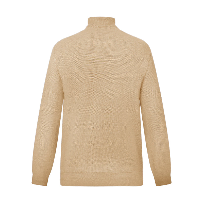 Ralph Lauren Mesh-Knit Cotton Quarter-Zip Jumper Brown