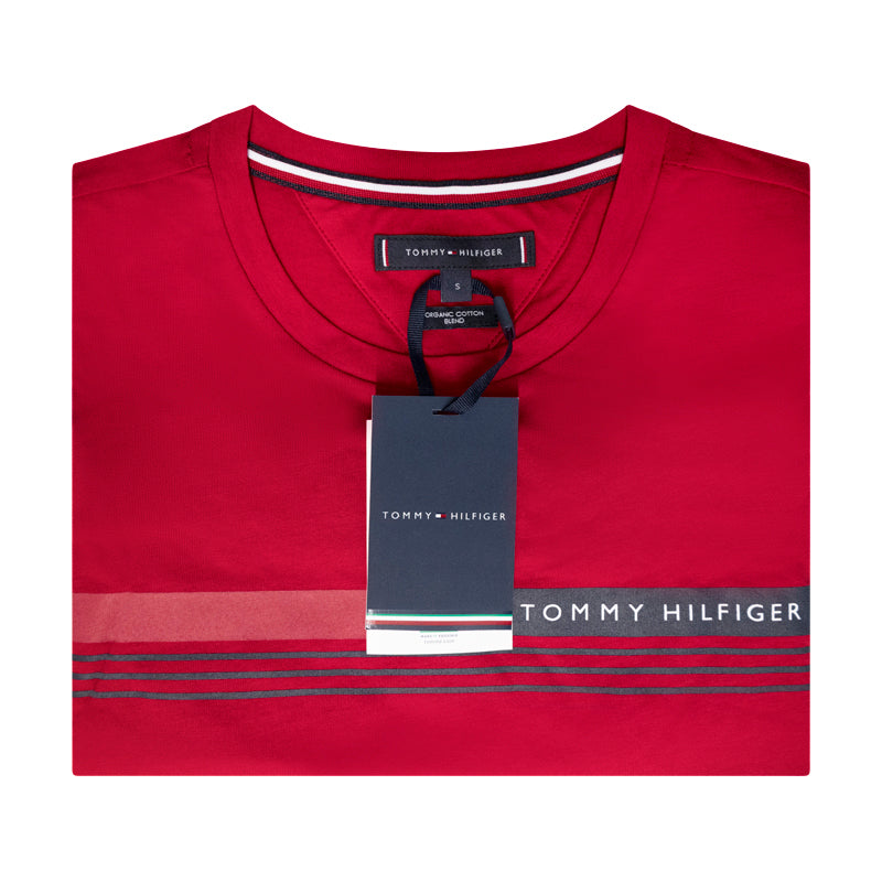 Tommy Hilfiger Men's Logo T-Shirt Red 