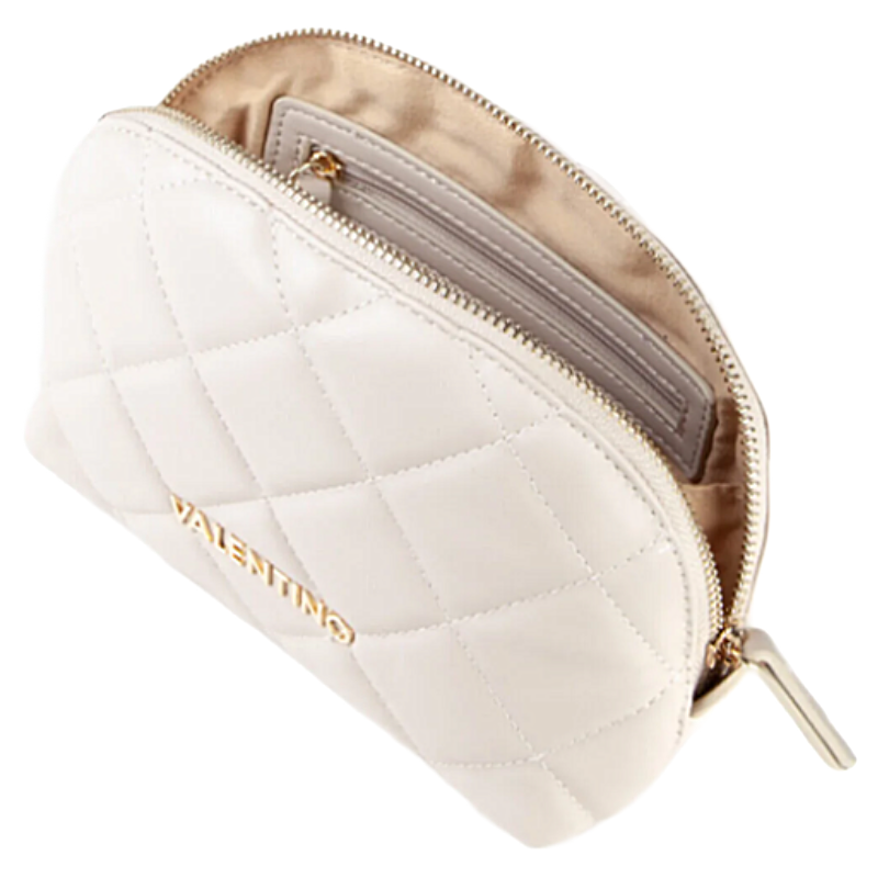 Mario Valentino Women's Cosmetic Bag Ecru/ Taupe