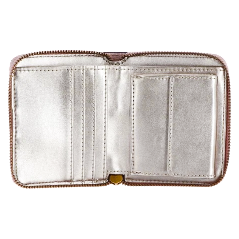 Guess Ginevra Small Zip Around Light Rose Purse Women's