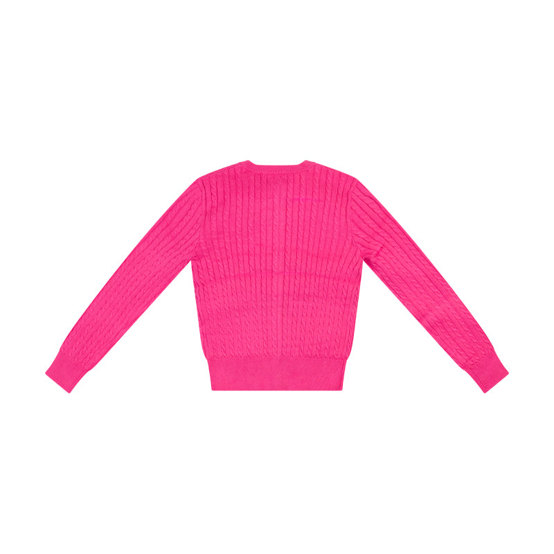 Ralph Lauren Polo Mini Cable Cotton Cardigan Pink