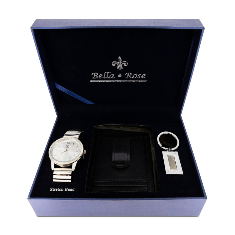 Bella & Rose Watch + Wallet + Keyring Set (Blemished Box)