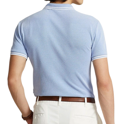 Ralph Lauren Polo Men's Custom Slim Fit Stretch Mesh Polo Shirt Light Blue