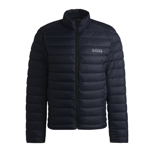 Hugo Boss Water-Repellent Padded Jacket With Tonal Logo Calanos 50481548 Dark Blue - EUR 54