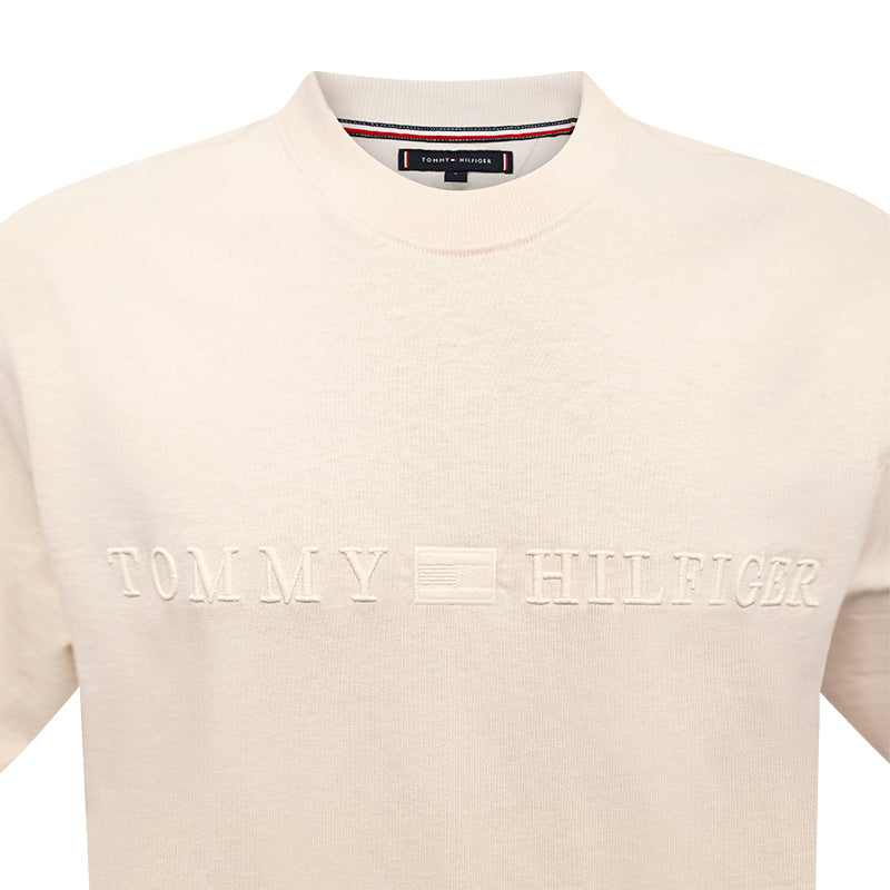 Tommy Hilfiger Logo Tee | Feather White | Large