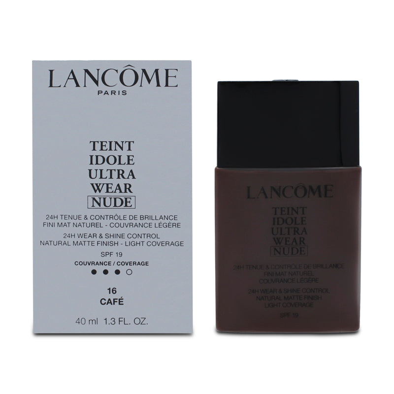 Lancome Teint Idole Ultra Wear Nude Foundation 16 Cafe SPF 19 40ml