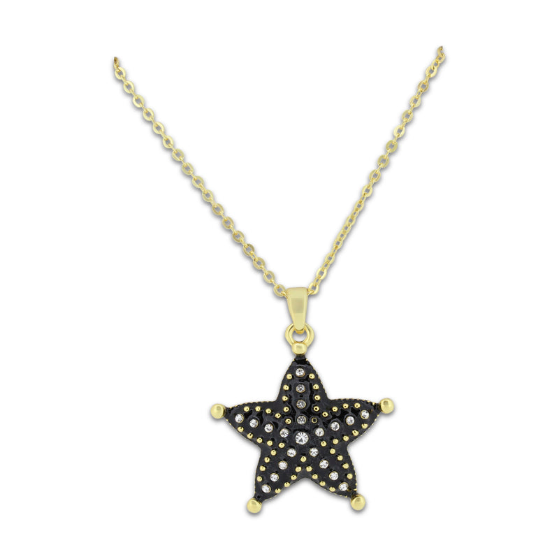 Khloelle Black and Gold Starfish Necklace LC0070789