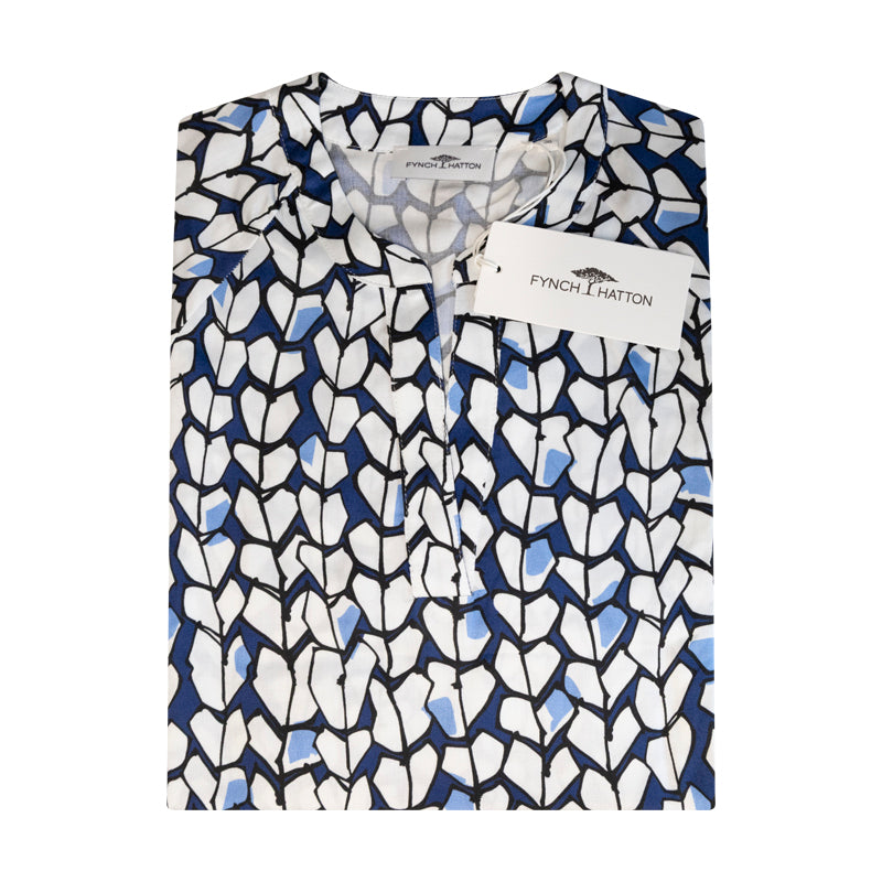 Fynch-Hatton Women's Blouse Navy Multi Colour