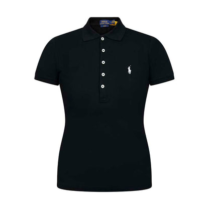 Ralph Lauren Polo Slim Fit Polo Shirt Black Women's