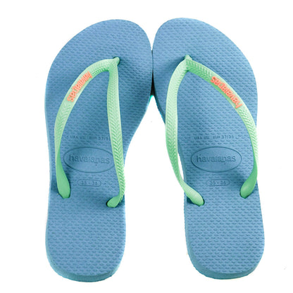 Havaianas Slim Logo Pop Up Blue Splash Flip Flop - Parent Variant
