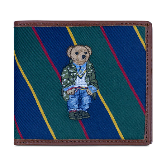 Ralph Lauren Polo Bear Jacquard Billfold Wallet Multi