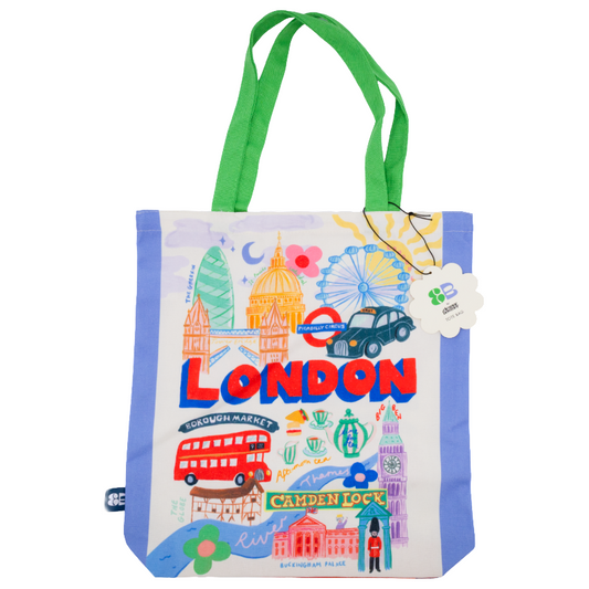 London Tote Shopper Bag Cotton By Eleanor Bowmer