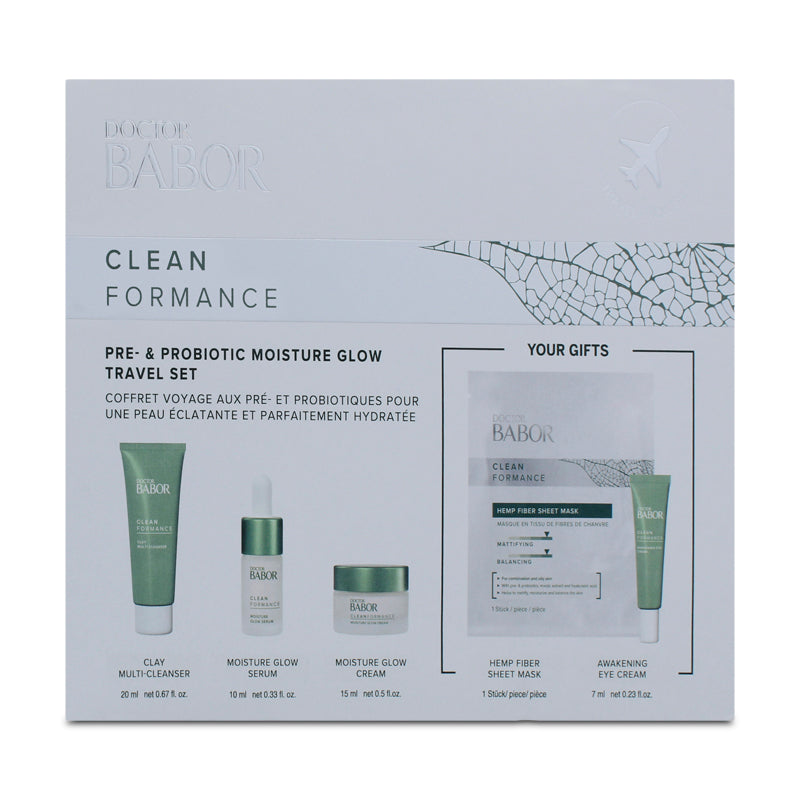 Doctor Babor Clean Performance Pre- & Probiotic Moisture Glow Travel Set