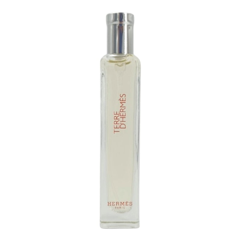Hermès Terre d'Hermès 15ml Eau de Toilette travel bottle on white background