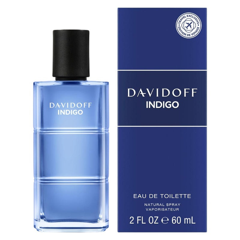 Davidoff Indigo 60ml Eau De Toilette packaging and product