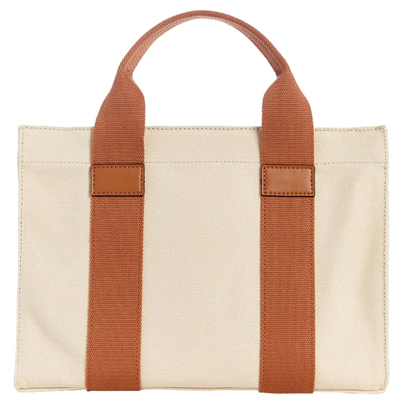 Guess Canvas Small Tote Bag Natural & Cognac – view 3