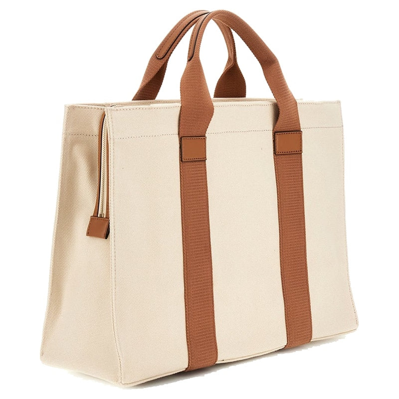 Guess Canvas Large Tote Bag Natural & Cognac – product view 2